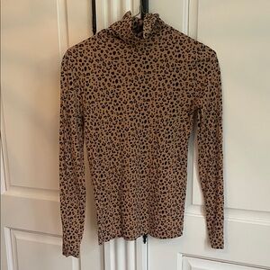 J. Crew Cheetah Print Long Sleeve Top